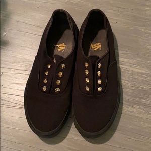 Girls Studded Black Vans
